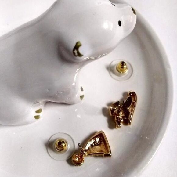 Sparkling Skate & Hat Stud Earrings - Picture 3 of 6